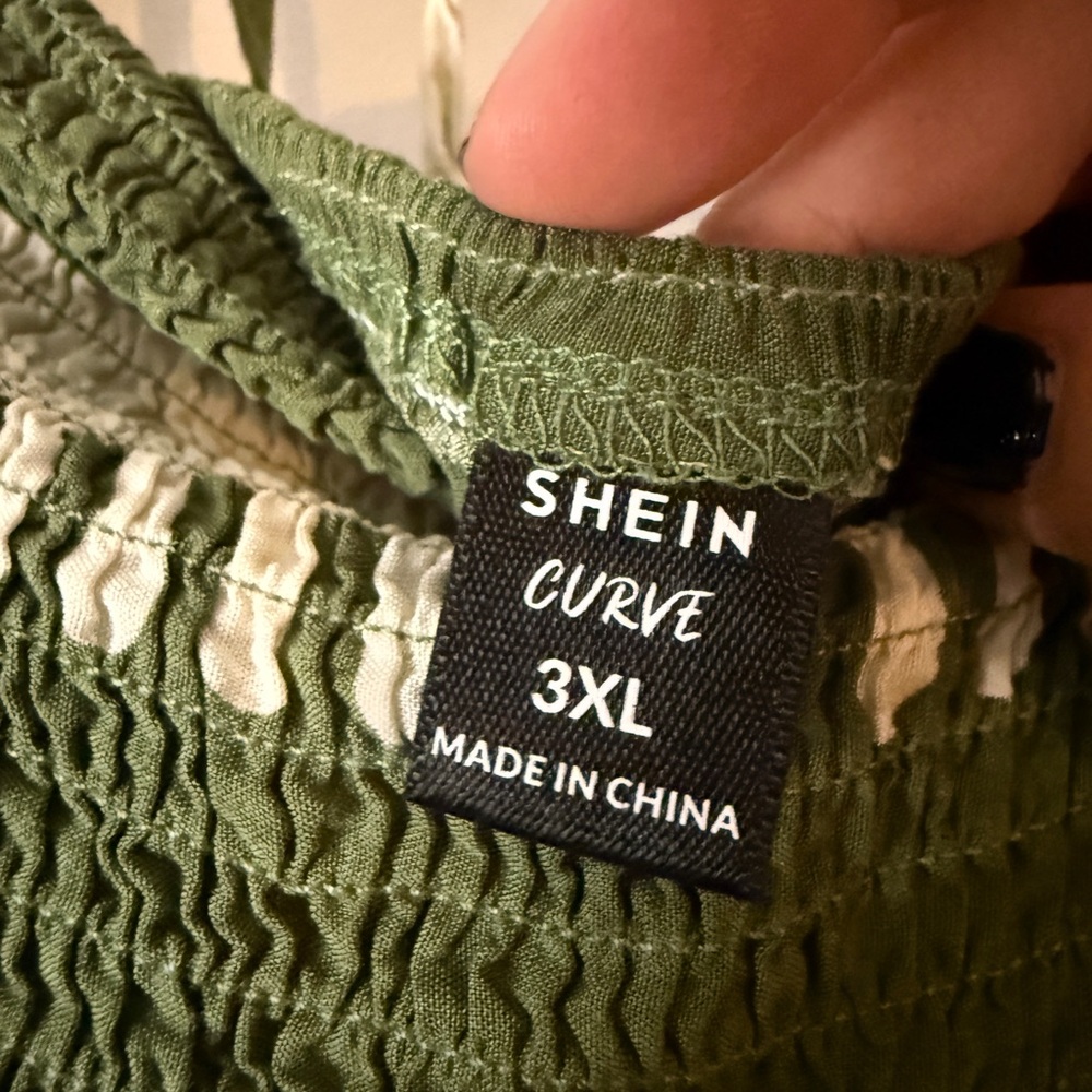 SHEIN Green Maxi Dress with White Print - Picture 5 of 6